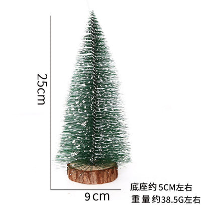 Frosted Snow Mini Christmas Tree – Small Pine Needle Tabletop Decoration, DIY Artificial Tree for Desk, Shelf & Holiday Centerpiece