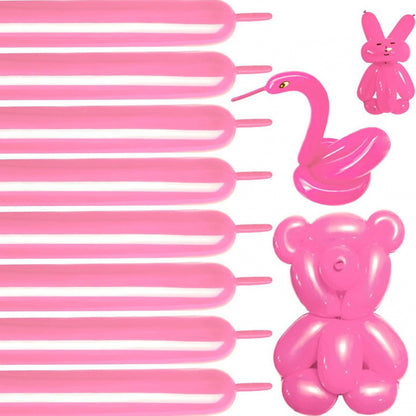 260Q twisting balloon retro peach bundle with sculpted flamingo