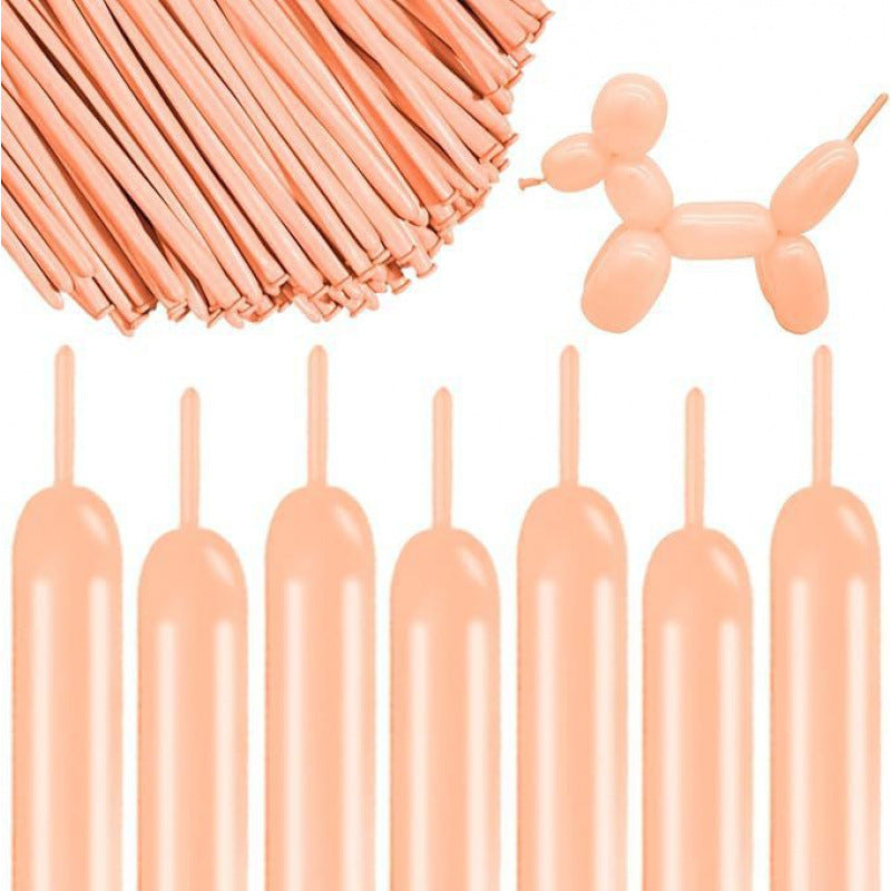 260Q twisting balloon retro nude peach with twisted dog