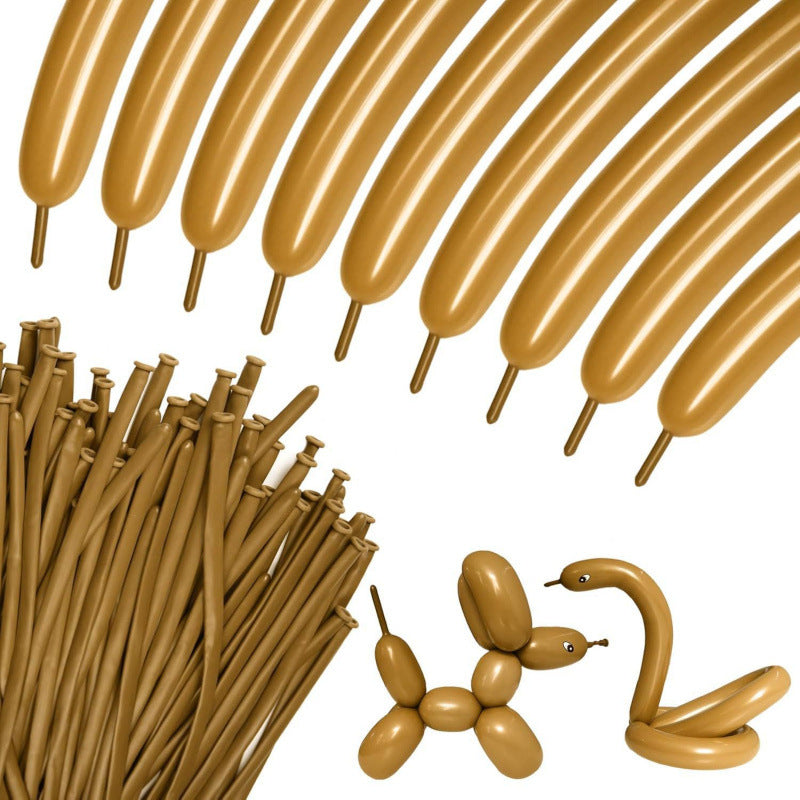 260Q twisting balloon retro khaki bundle with sculpted duck