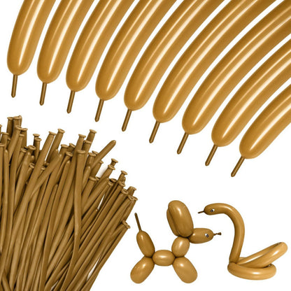 260Q twisting balloon retro khaki bundle with sculpted duck