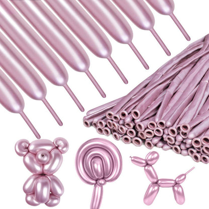 260Q twisting balloon metallic lavender bundle with twisted figures