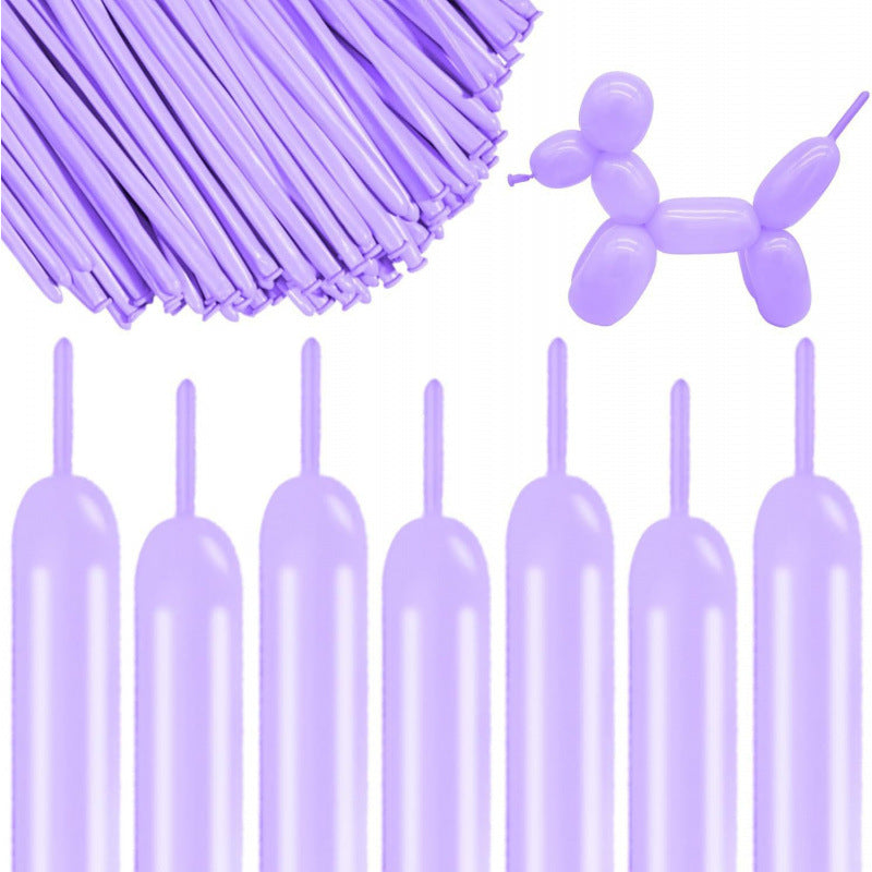 260Q twisting balloon macaron purple bundle with sculpted butterfly