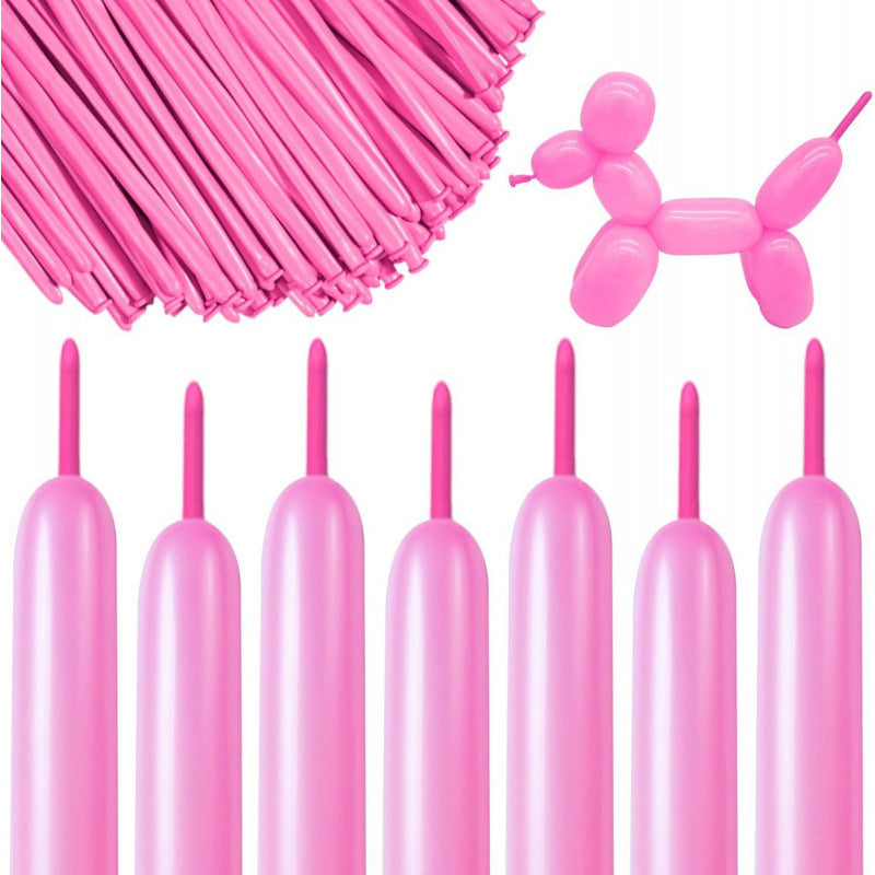 260Q twisting balloon matte pink bundle with twisted dog