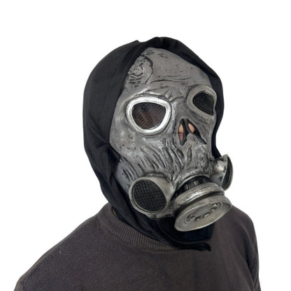 Gas mask hooded Halloween latex mask