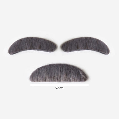 Halloween Fake Mustache & Beard Set – Costume Facial Hair for Adults, Funny Photo Booth Prop, Masquerade Party Supplies