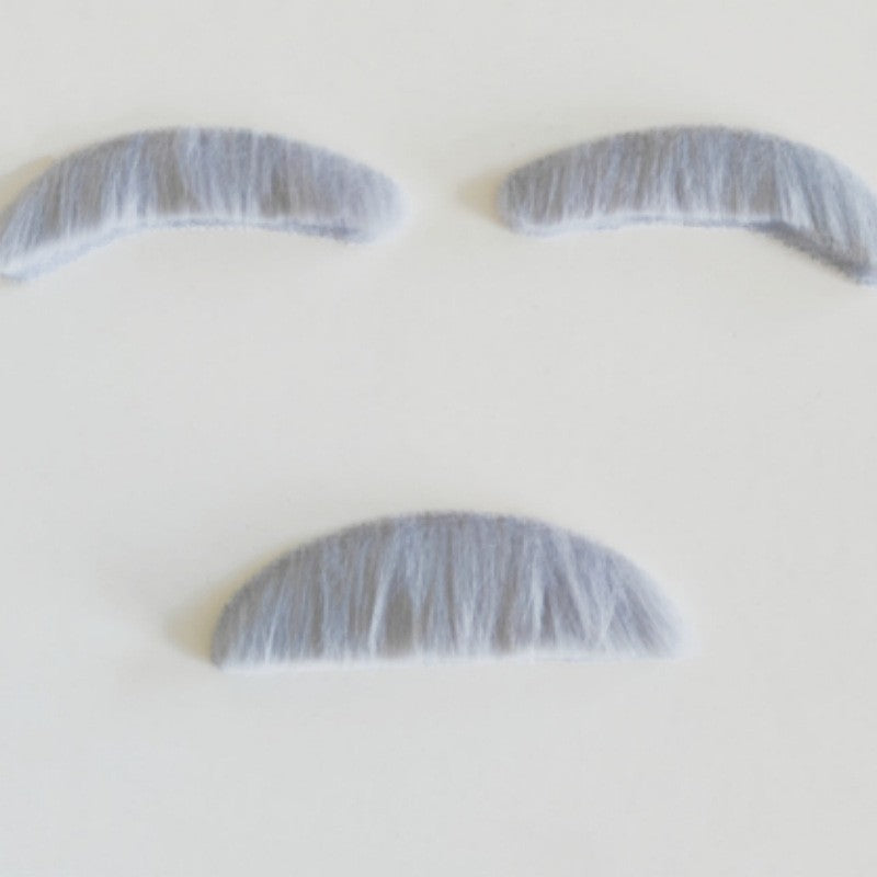 Halloween Fake Mustache & Beard Set – Costume Facial Hair for Adults, Funny Photo Booth Prop, Masquerade Party Supplies