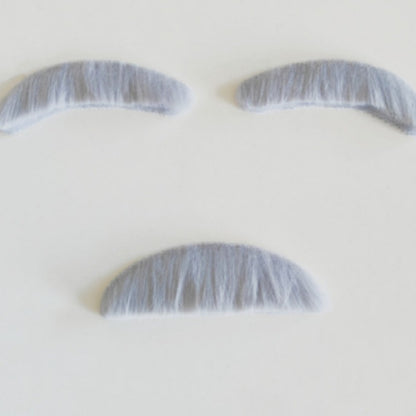 Halloween Fake Mustache & Beard Set – Costume Facial Hair for Adults, Funny Photo Booth Prop, Masquerade Party Supplies