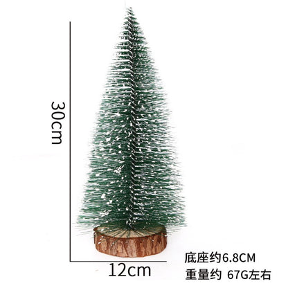 Frosted Snow Mini Christmas Tree – Small Pine Needle Tabletop Decoration, DIY Artificial Tree for Desk, Shelf & Holiday Centerpiece