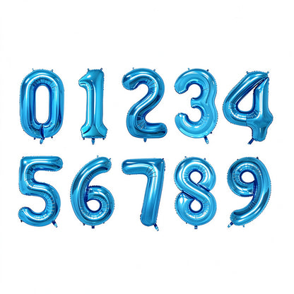 32-inch number foil balloon light champagne gold numeral digits