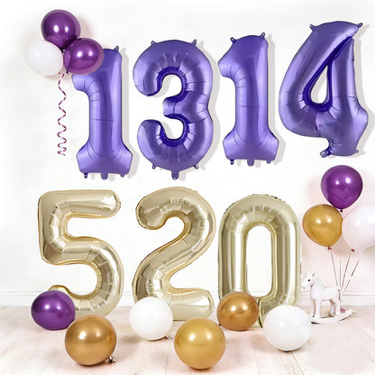 32-inch number foil balloon party decor numerical arrangement