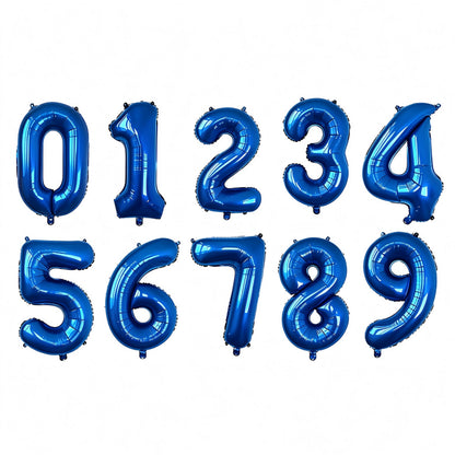 32-inch number foil balloon dark royal blue numeral digits