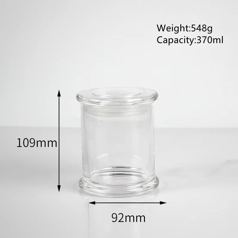Luxury Empty Clear Glass Transparent Bell Shape Desktop Candle Holder Scented Candle Jar With Cover for Decoration DIY Candle (120ml-730ml)