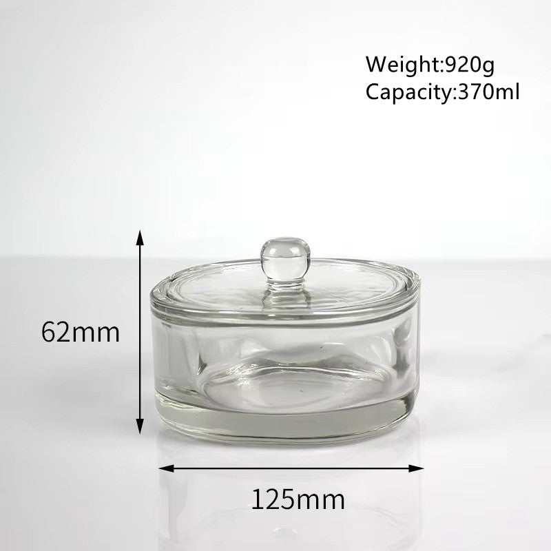 Luxury Empty Clear Glass Transparent Bell Shape Desktop Candle Holder Scented Candle Jar With Cover for Decoration DIY Candle (120ml-730ml)