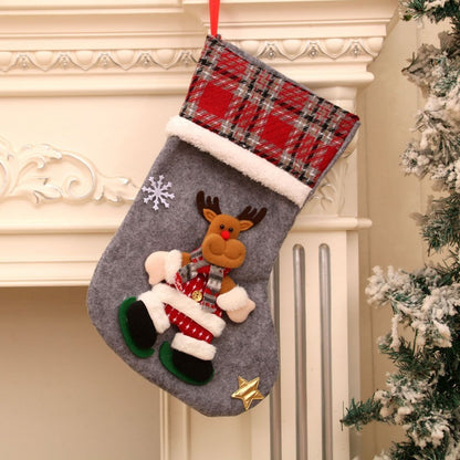 Christmas Stocking & Gift Bag Set – Small Stocking Ornaments for Tree Hanging Decor, Holiday Pouch for Candy & Presents