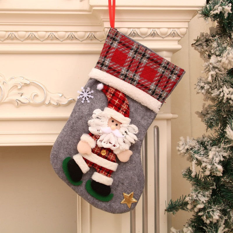 Christmas Stocking & Gift Bag Set – Small Stocking Ornaments for Tree Hanging Decor, Holiday Pouch for Candy & Presents