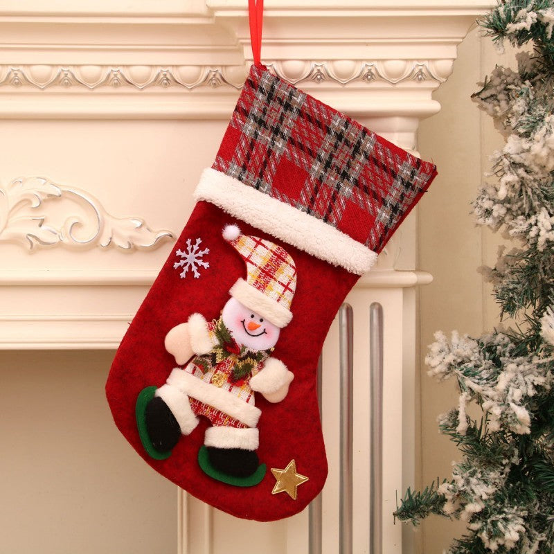 Christmas Stocking & Gift Bag Set – Small Stocking Ornaments for Tree Hanging Decor, Holiday Pouch for Candy & Presents