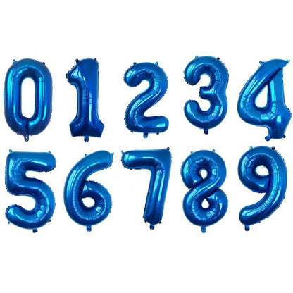 40-inch number foil balloon royal blue numeral digits