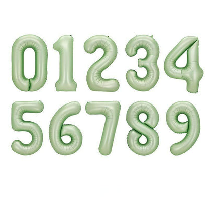 40-inch number foil balloon olive green numeral digits