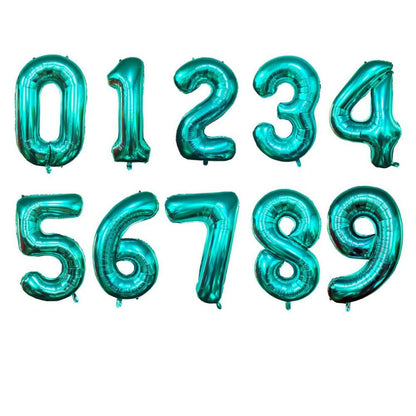 40-inch number foil balloon emerald green numeral digits