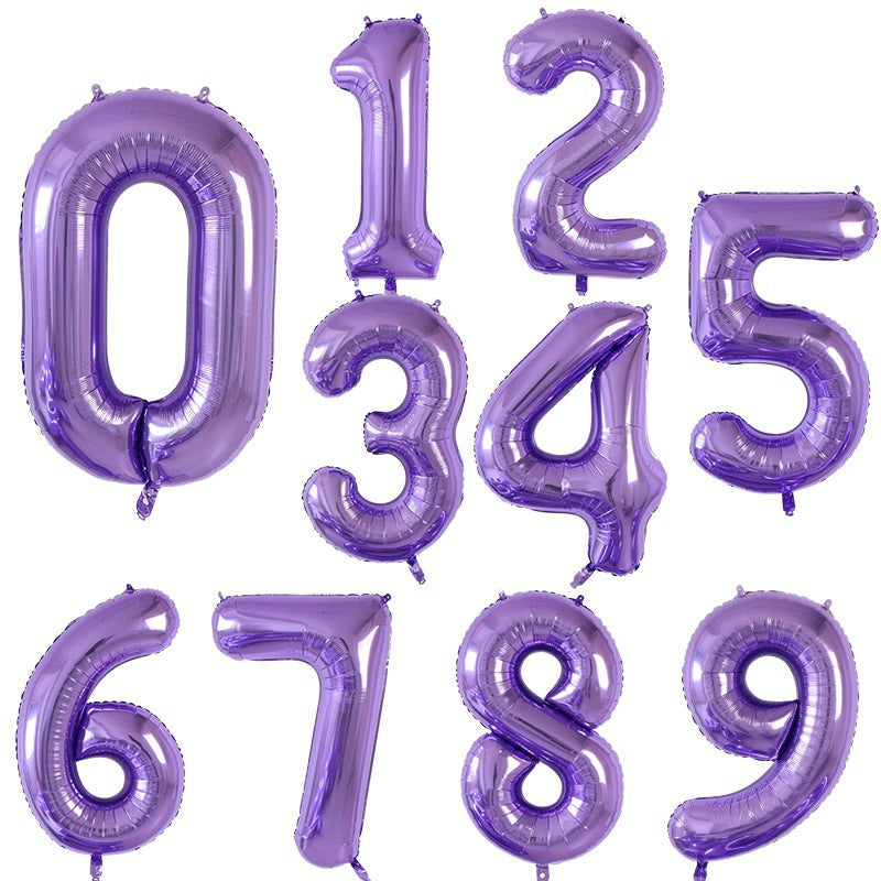 40-inch number foil balloon lavender purple numeral digits