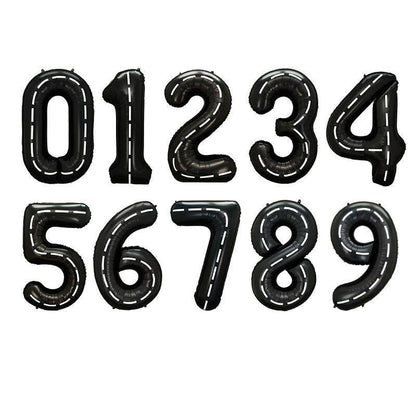 40-inch number foil balloon pinstripe outline numeral digits