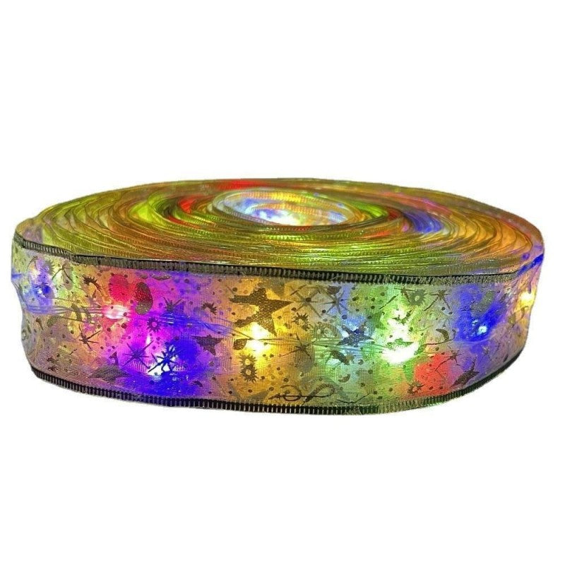 LED Flower Bouquet Gift Box with Ribbon Lights – Christmas String Lights, Twinkle Starry Fairy Lights for Bedroom, Closet & Holiday Decor (Gold/Silver/Red Ribbon, Warm/Colorful/White Light, USB/Battery, 0.5m-12m)