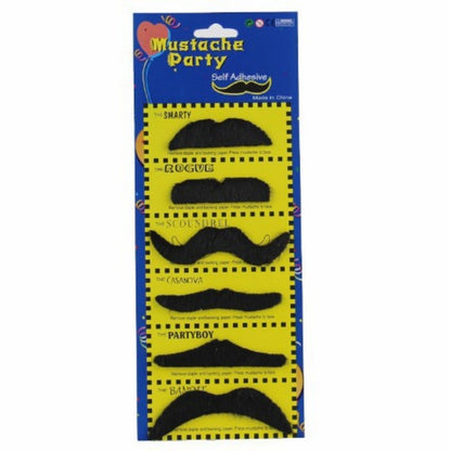 Halloween Fake Mustache & Beard Set – Costume Facial Hair for Adults, Funny Photo Booth Prop, Masquerade Party Supplies