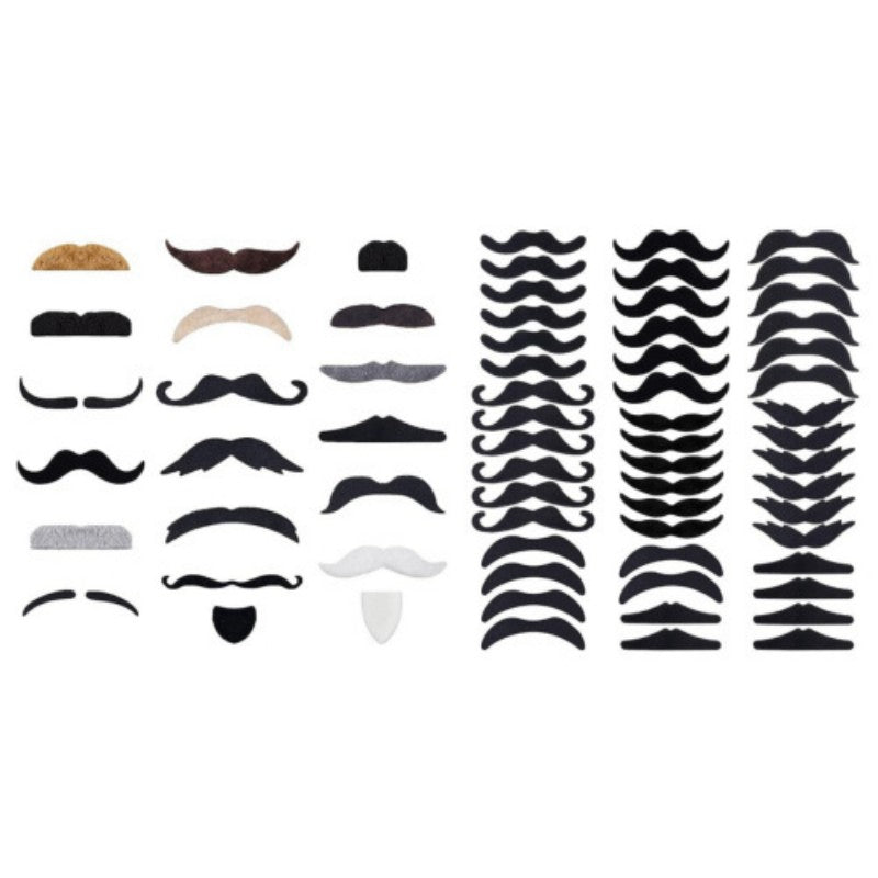 Halloween Fake Mustache & Beard Set – Costume Facial Hair for Adults, Funny Photo Booth Prop, Masquerade Party Supplies