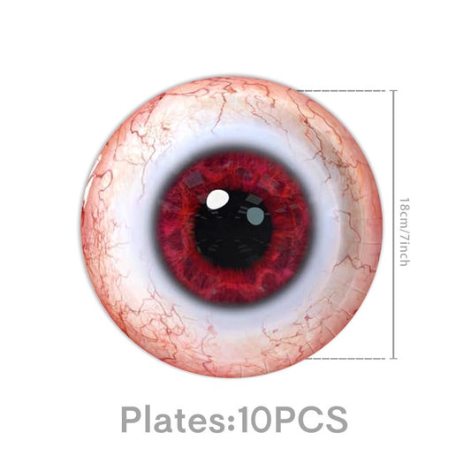 Big Eye Themed Party Decoration Set | Birthday & Halloween Supplies | Tableware & Garland Kit