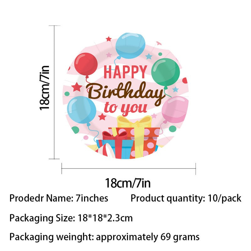 Balloon Birthday Party Set – Disposable Plates, Napkins, Cups & Cutlery for Kids Celebration, Easy Cleanup & Themed Decor