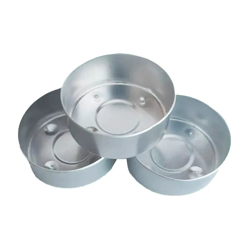 Aluminum tealight cups empty metal holders with indented base