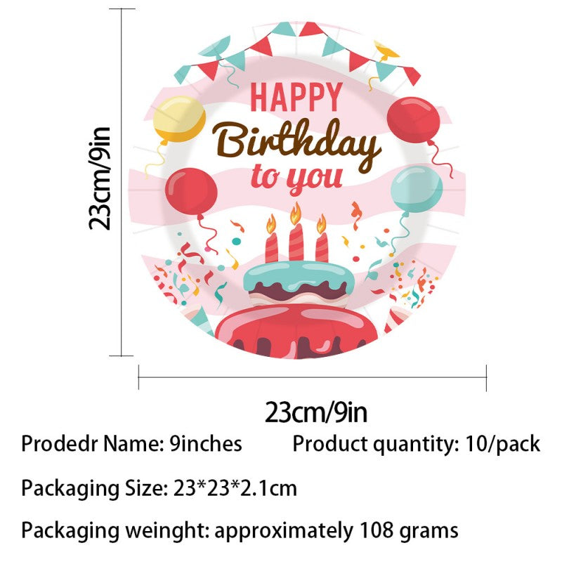 Balloon Birthday Party Set – Disposable Plates, Napkins, Cups & Cutlery for Kids Celebration, Easy Cleanup & Themed Decor