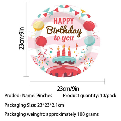 Balloon Birthday Party Set – Disposable Plates, Napkins, Cups & Cutlery for Kids Celebration, Easy Cleanup & Themed Decor