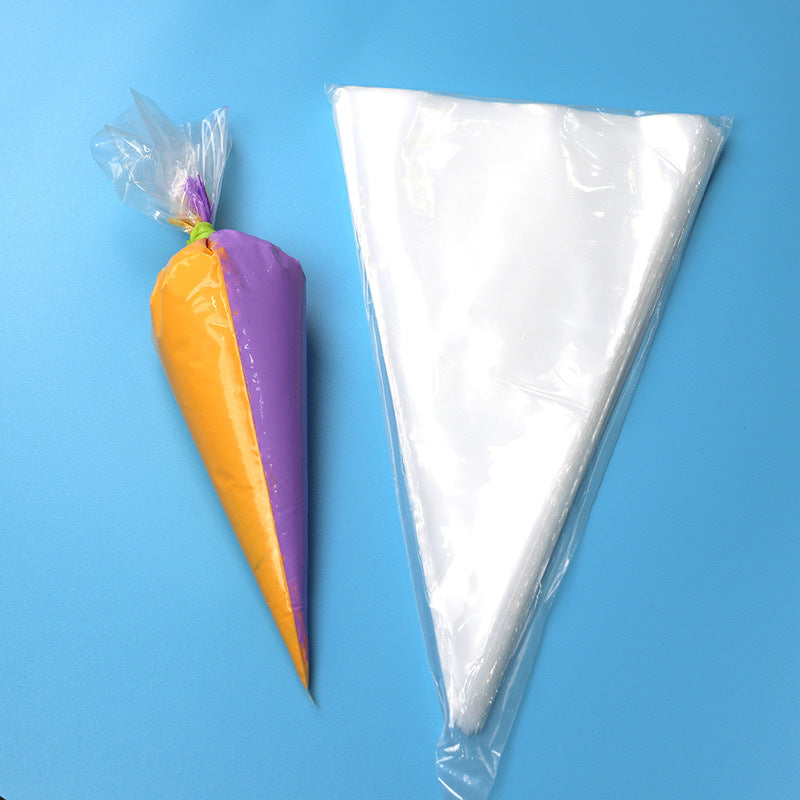 Disposable pastry piping bag - 9-inch dual-chamber two-color swirl bag