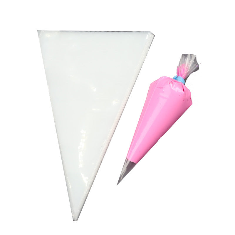 Disposable pastry piping bag - Flat bag with nozzle-fitted pink icing bag
