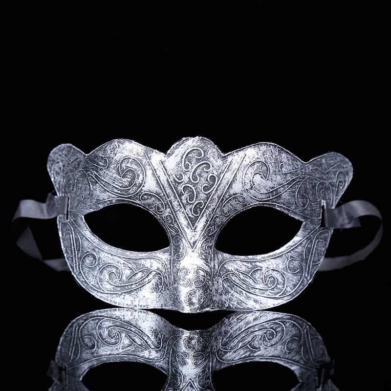 Venetian Vintage Mask for Halloween – Antique Carved Masquerade Mask, Adult & Child Party Prop for Fancy Dress Ball
