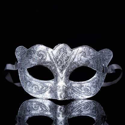 Venetian Vintage Mask for Halloween – Antique Carved Masquerade Mask, Adult & Child Party Prop for Fancy Dress Ball