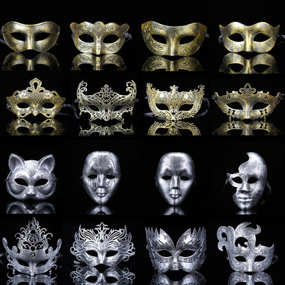 Venetian Vintage Mask for Halloween – Antique Carved Masquerade Mask, Adult & Child Party Prop for Fancy Dress Ball