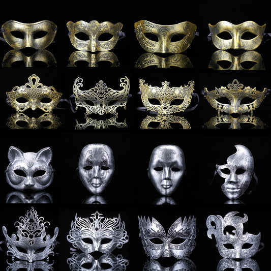 Venetian Vintage Mask for Halloween – Antique Carved Masquerade Mask, Adult & Child Party Prop for Fancy Dress Ball
