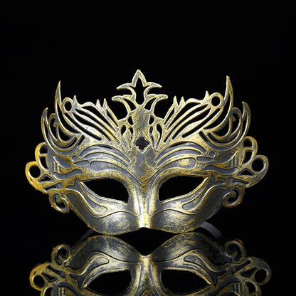 Venetian Vintage Mask for Halloween – Antique Carved Masquerade Mask, Adult & Child Party Prop for Fancy Dress Ball