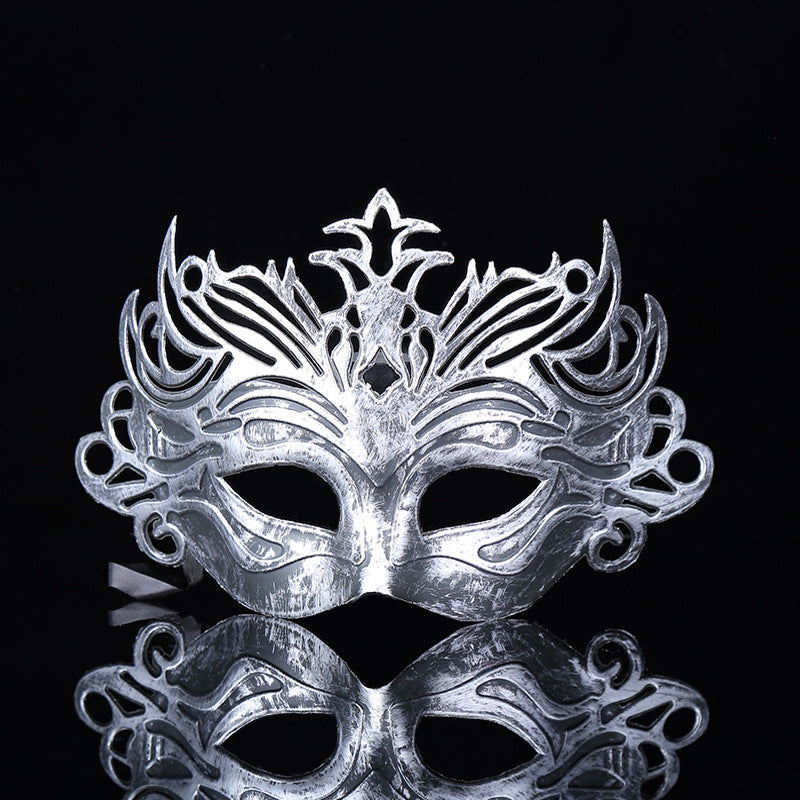 Venetian Vintage Mask for Halloween – Antique Carved Masquerade Mask, Adult & Child Party Prop for Fancy Dress Ball