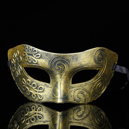 Venetian Vintage Mask for Halloween – Antique Carved Masquerade Mask, Adult & Child Party Prop for Fancy Dress Ball