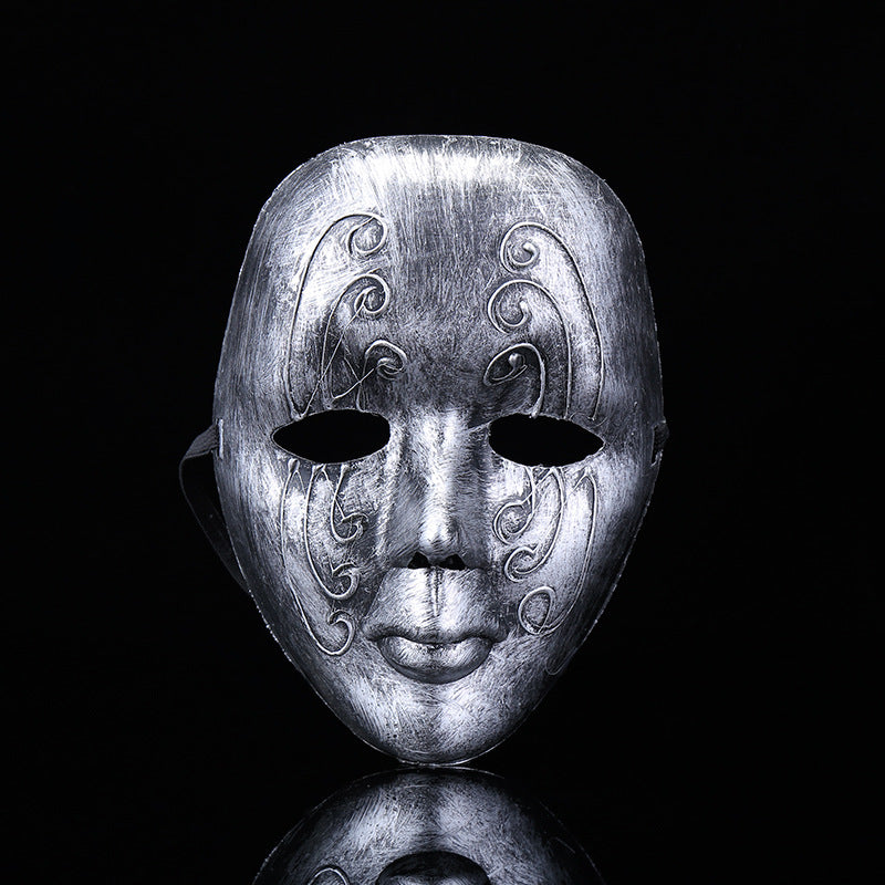 Venetian Vintage Mask for Halloween – Antique Carved Masquerade Mask, Adult & Child Party Prop for Fancy Dress Ball