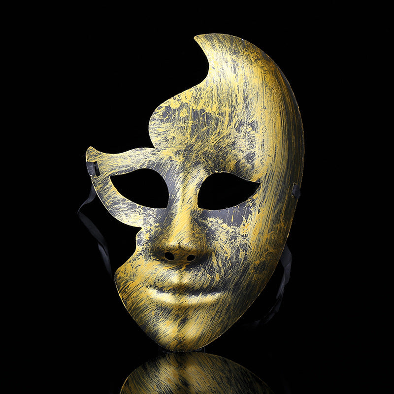 Venetian Vintage Mask for Halloween – Antique Carved Masquerade Mask, Adult & Child Party Prop for Fancy Dress Ball