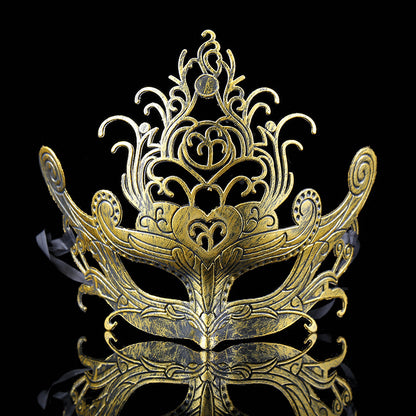 Venetian Vintage Mask for Halloween – Antique Carved Masquerade Mask, Adult & Child Party Prop for Fancy Dress Ball