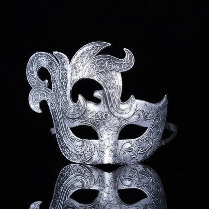 Venetian Vintage Mask for Halloween – Antique Carved Masquerade Mask, Adult & Child Party Prop for Fancy Dress Ball