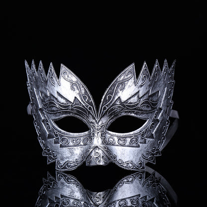 Venetian Vintage Mask for Halloween – Antique Carved Masquerade Mask, Adult & Child Party Prop for Fancy Dress Ball