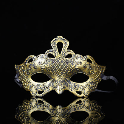 Venetian Vintage Mask for Halloween – Antique Carved Masquerade Mask, Adult & Child Party Prop for Fancy Dress Ball