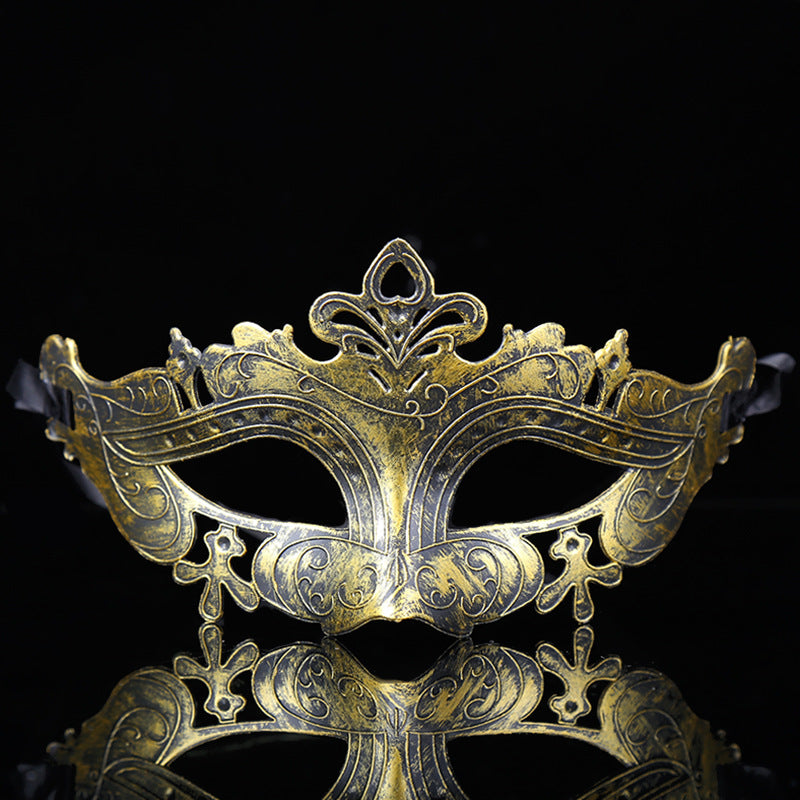 Venetian Vintage Mask for Halloween – Antique Carved Masquerade Mask, Adult & Child Party Prop for Fancy Dress Ball